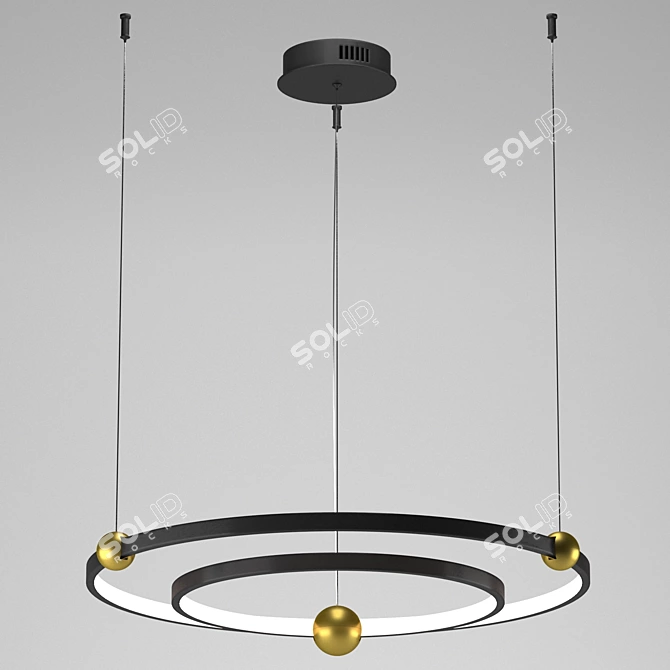 Elegant Amadeo Chandelier 1123 3D model image 5