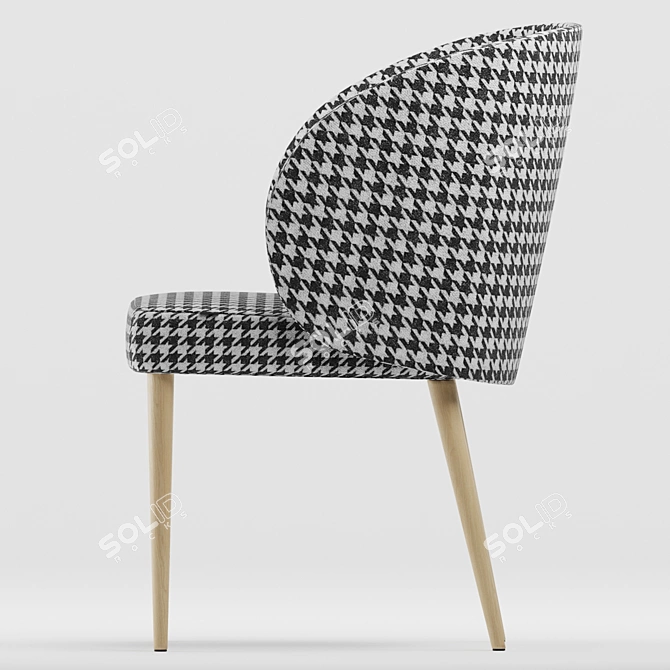 Elegant Upholstered Chair 3D model image 4