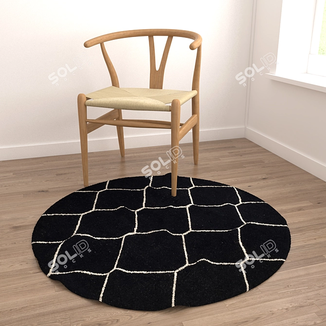 Versatile Round Carpet Set 3D model image 4