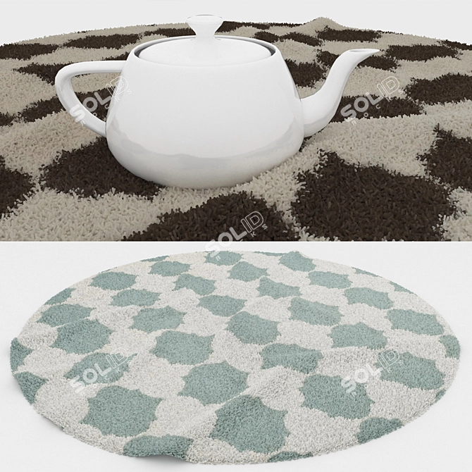 Round Carpets Set - Enhance Your Space 3D model image 3