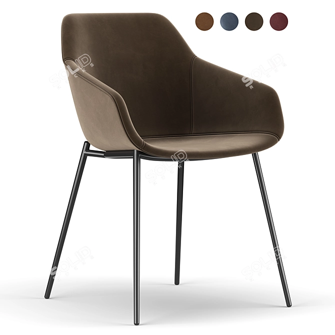 Elegant Vienna Chair 3D model image 1