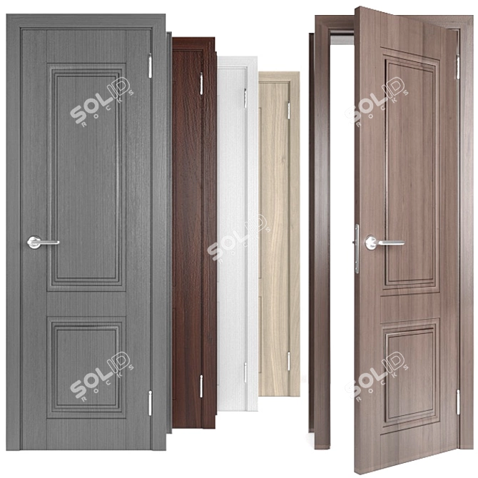 Dara Diva 1: Elegant Classic Door 3D model image 1