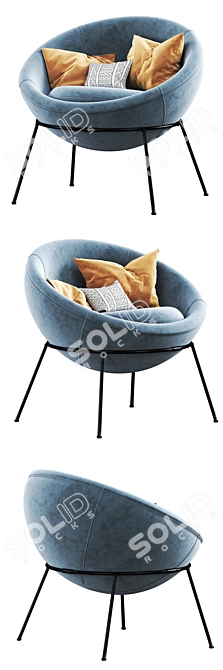 Sand Nuance Bowl Chair: Modern & Stylish Design 3D model image 4