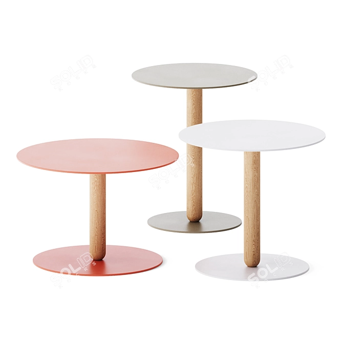 Urban Chic: Balans Side Table 3D model image 1