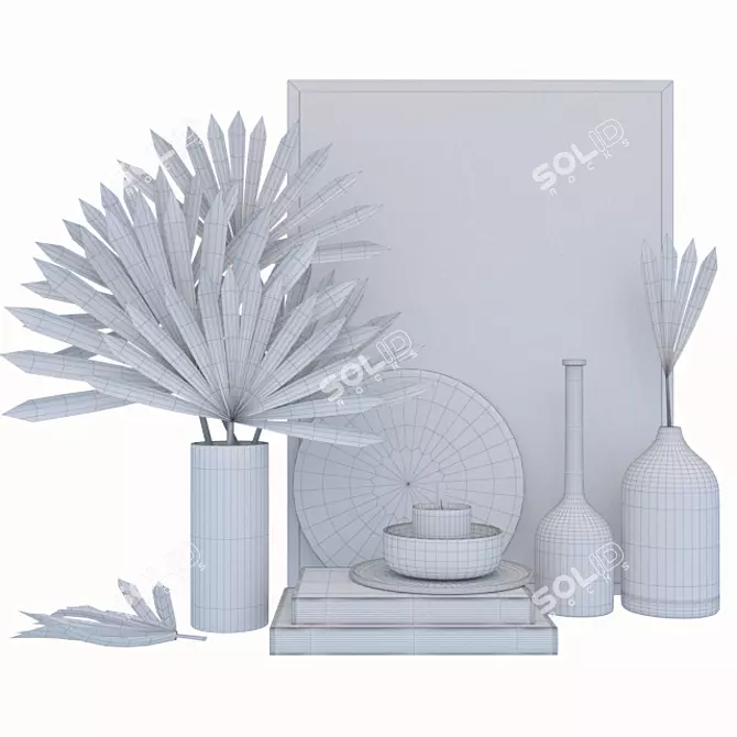 Elegant Home Decor Set 3D model image 2