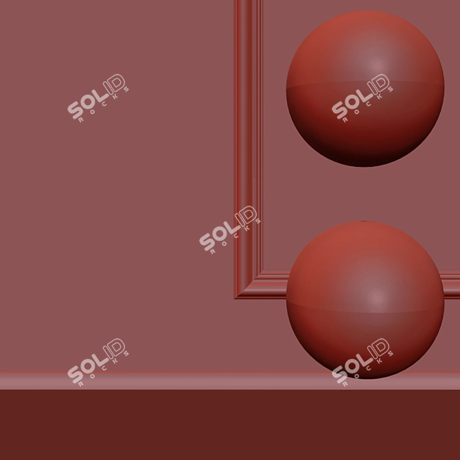 Seamless Plaster and Wood Set 3D model image 5