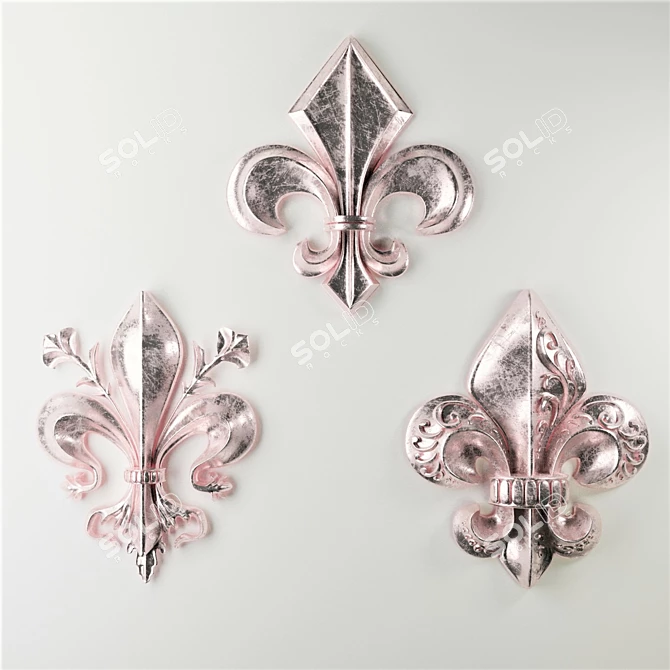 Elegant Fleur-de-Lis 3D Model 3D model image 1