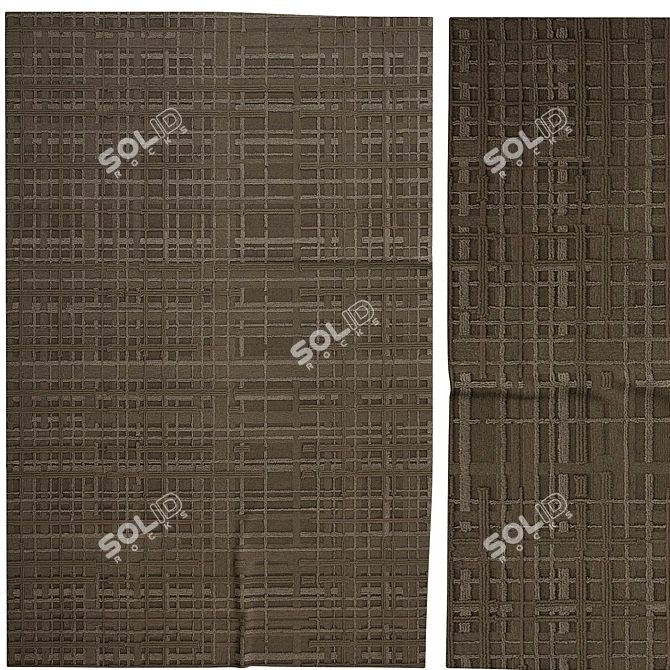 Versatile Contemporary Rug Set 3D model image 1