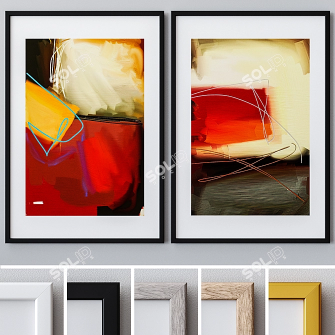 Multi-Colored Photo Frame Set - 900 Frames 3D model image 1