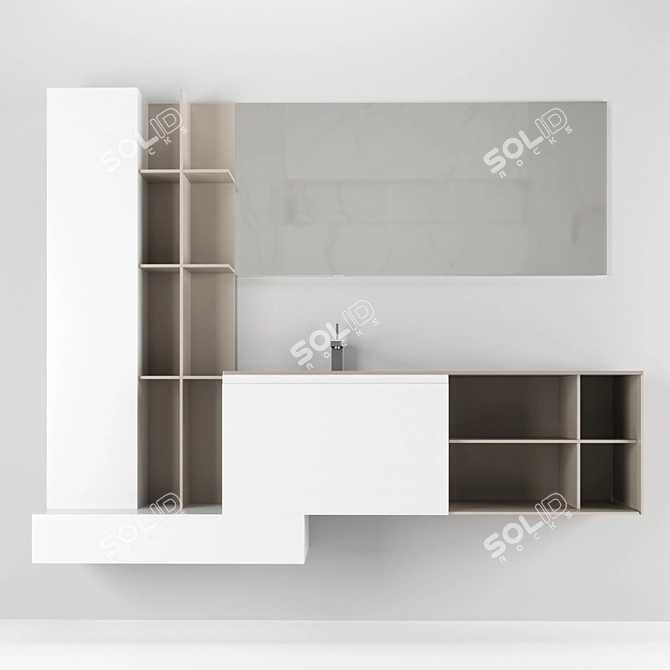Novello Calix Bathroom Furniture 3D model image 4