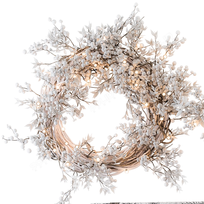 Snowy Gift Bouquet - Christmas Decoration 3D model image 2