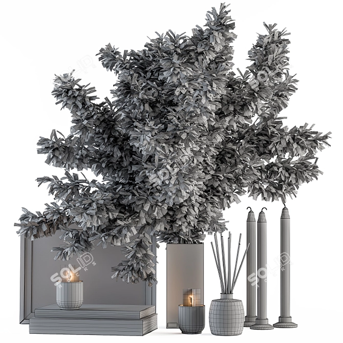 Elegance in Bloom: Decorative Set 3D model image 5