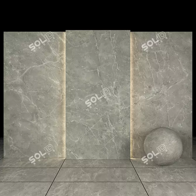 Gray Marble Texture Collection 3D model image 1