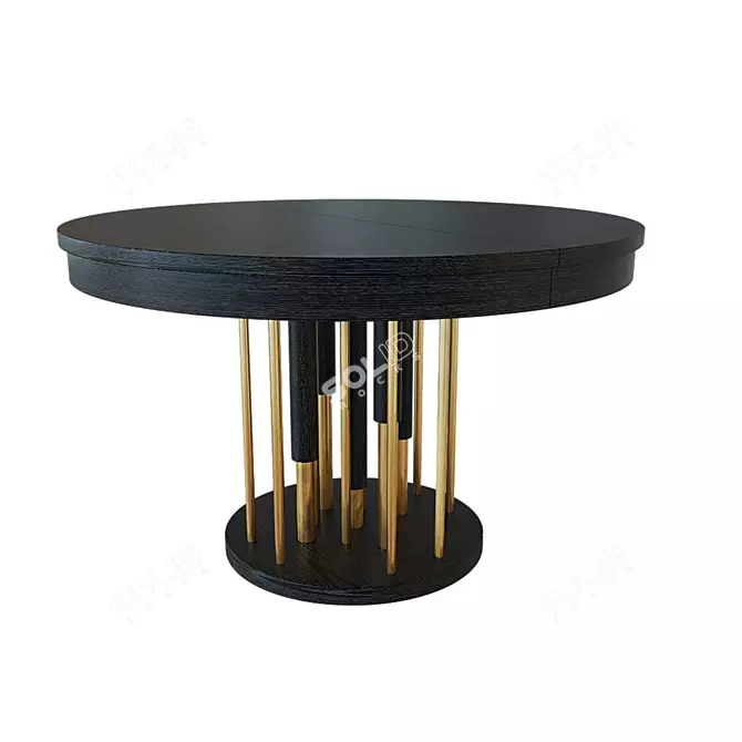 Elegant OM Round Dining Table 3D model image 1