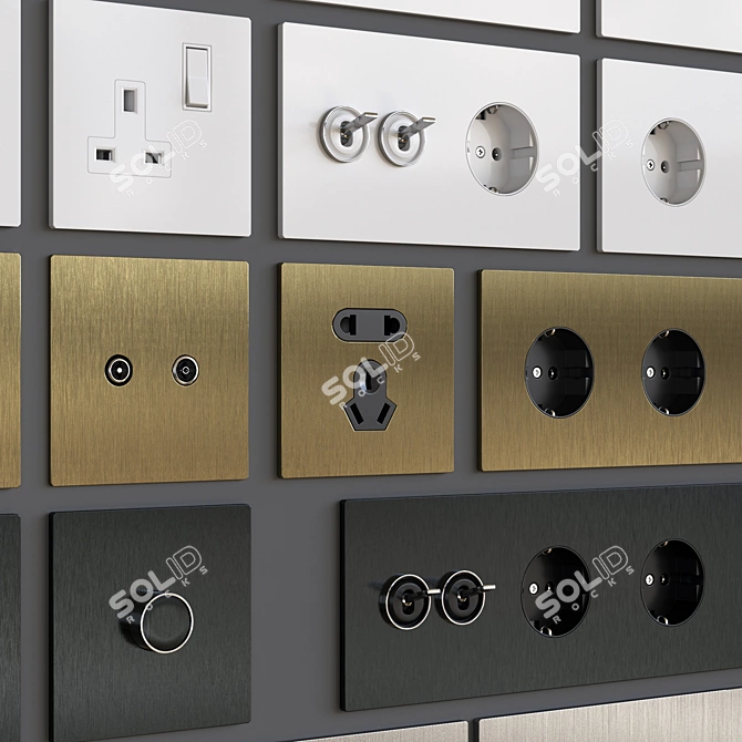 Sleek Barcelona 5.1 Switches 3D model image 4