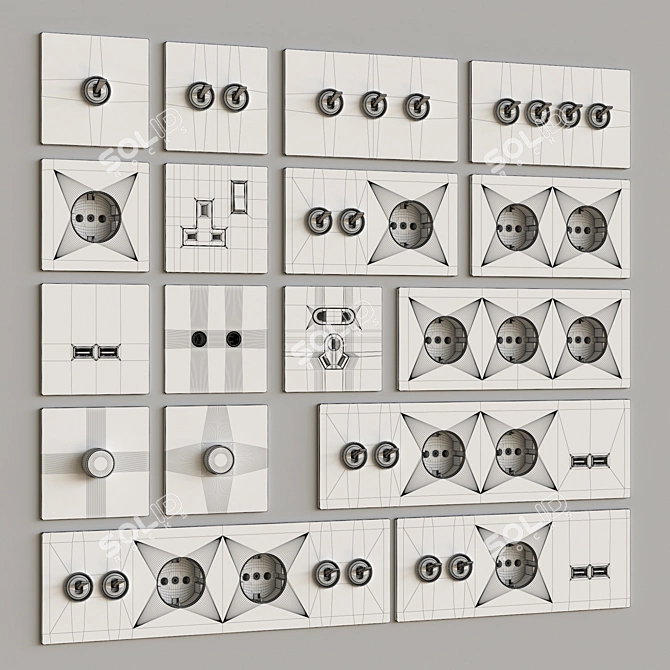 Sleek Barcelona 5.1 Switches 3D model image 5
