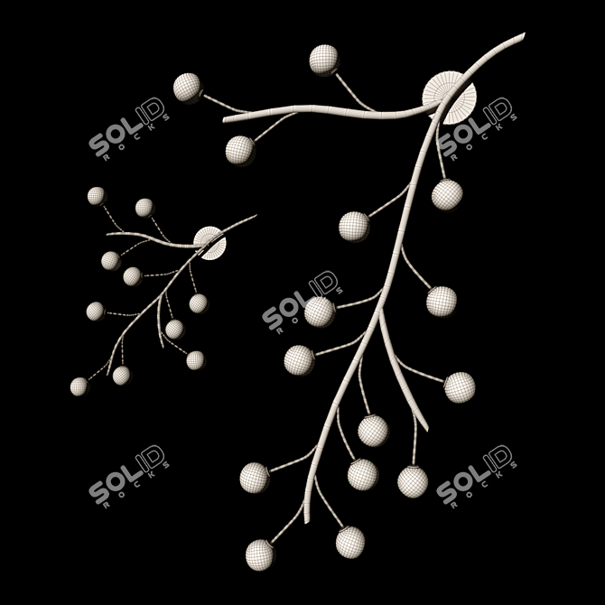 Branch Wall Lamp 3D model image 2