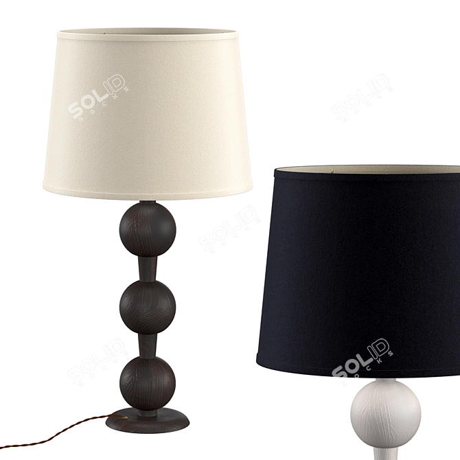 Industrial Chic Table Lamp 3D model image 2