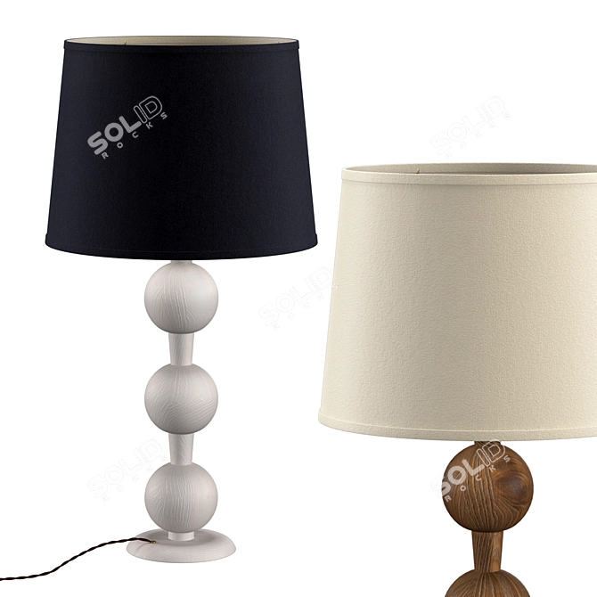 Industrial Chic Table Lamp 3D model image 3