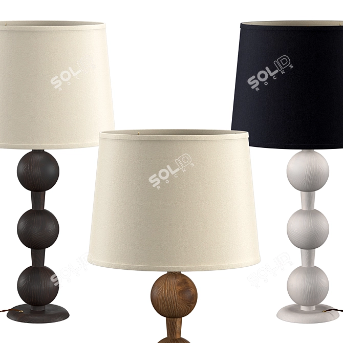 Industrial Chic Table Lamp 3D model image 4