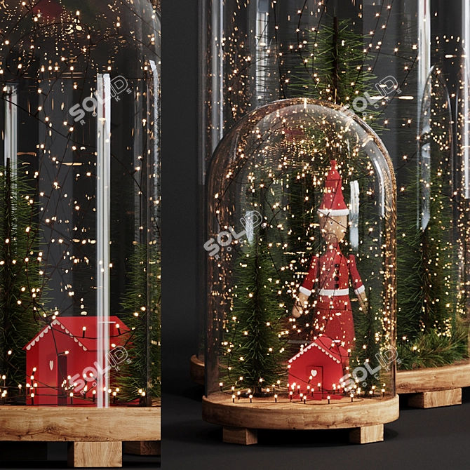 Festive New Year Decor Set 3D model image 2