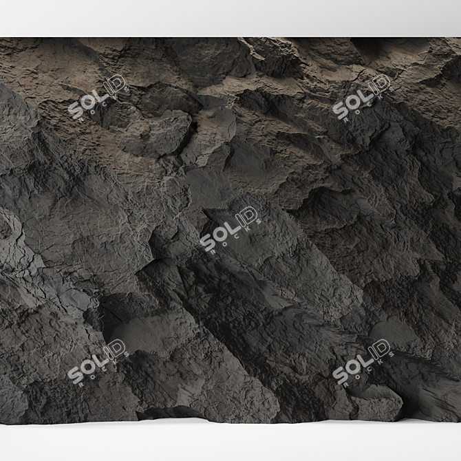 Cliff Wall Rock Textures 3D model image 1