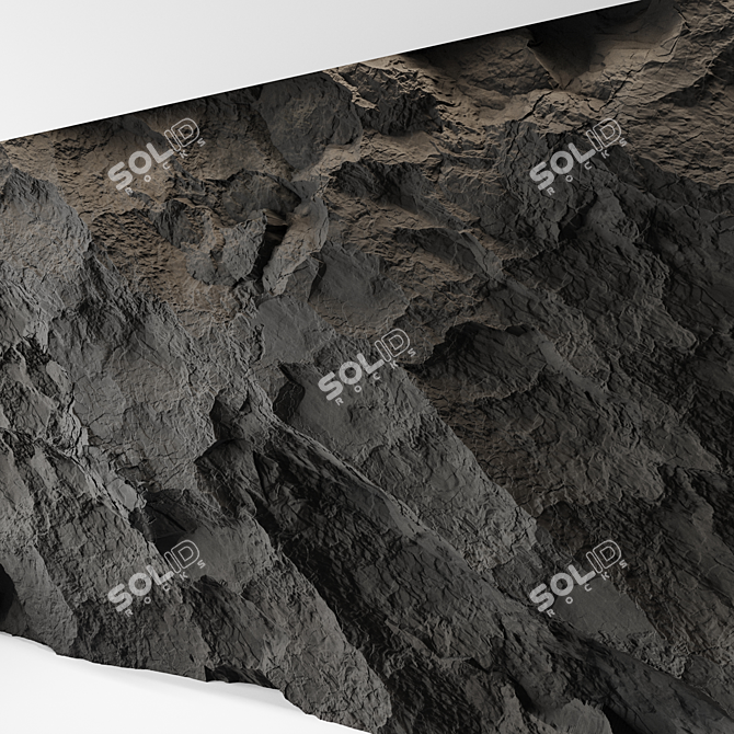 Cliff Wall Rock Textures 3D model image 2