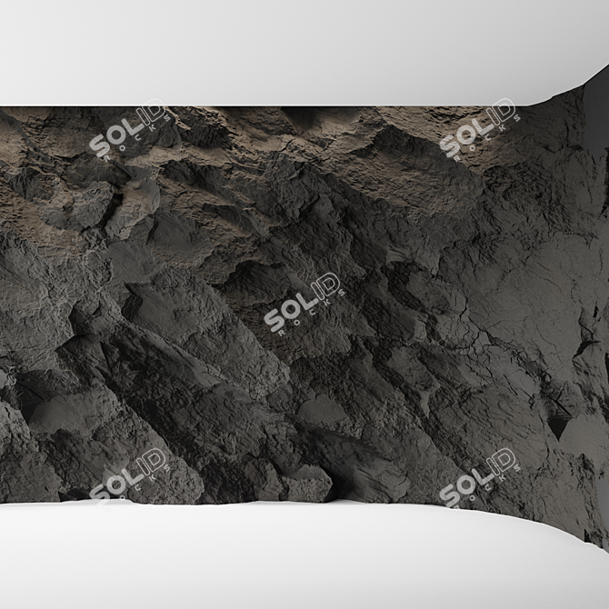 Cliff Wall Rock Textures 3D model image 3