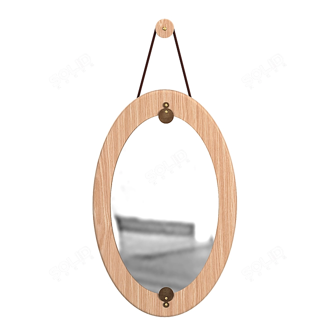 Vera Oval Metal Mirrors 3D model image 3