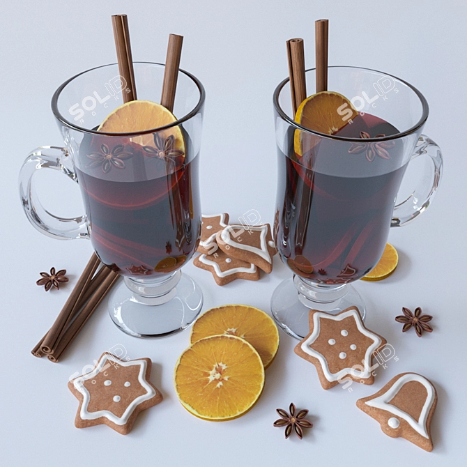 Christmas Bliss Mulled Wine Kit 3D model image 4