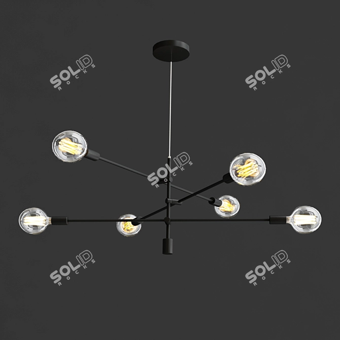 Elegant Mobile Chandelier - 76cm 3D model image 4