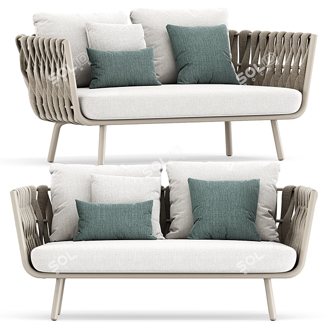 Tosca Sofa: Chic Comfort by Tribu 3D model image 2