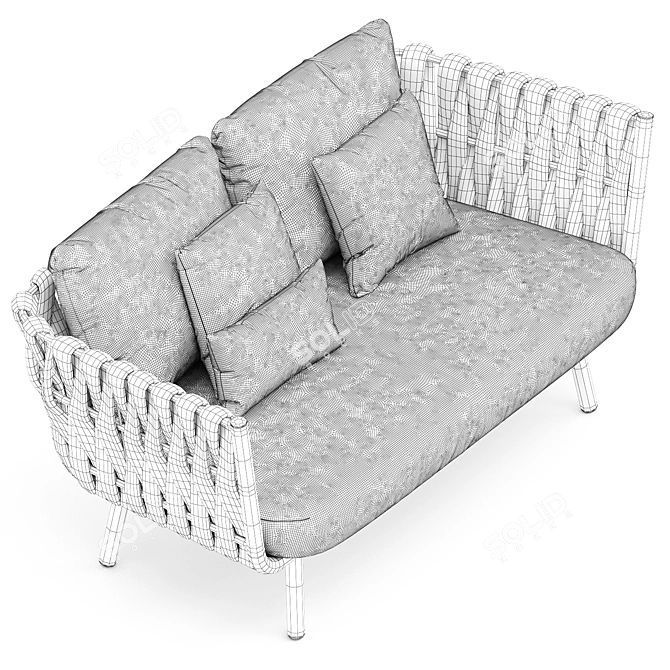 Tosca Sofa: Chic Comfort by Tribu 3D model image 5