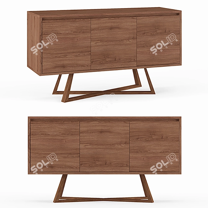 Elegant Oliver Sideboard: Sophistication in Storage! 3D model image 1