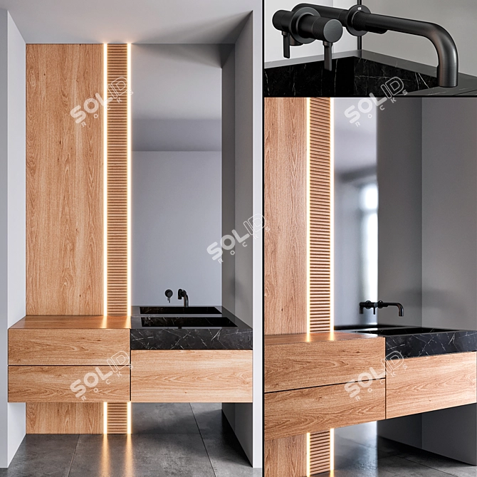 Gessi Inciso Bathroom Furniture Set 3D model image 1
