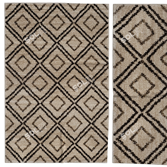 3D Max Carpets - 3 Designs | OBJ Format 3D model image 1