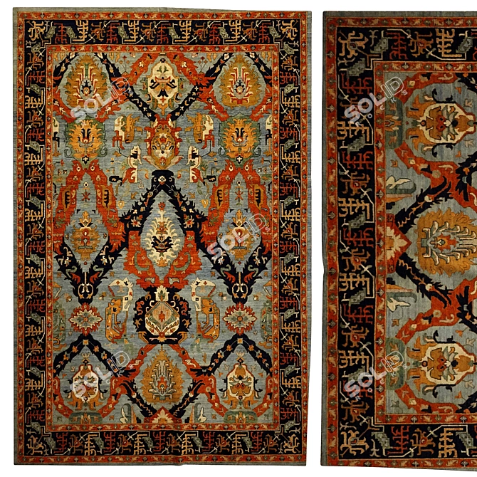 3Dmax Carpets: 3 Designs, OBJ Format 3D model image 1