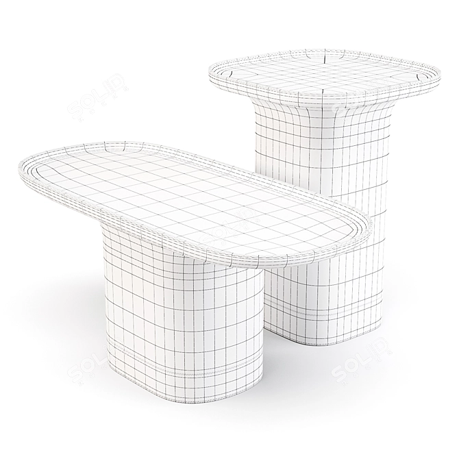 Sune Ceramic Coffee & Side Tables 3D model image 2