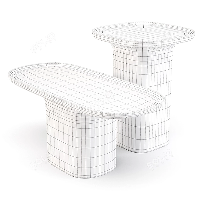 Sune Ceramic Coffee & Side Tables 3D model image 4