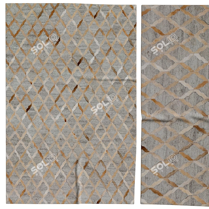 Modern Carpet Collection: 3 Unique Designs 3D model image 1