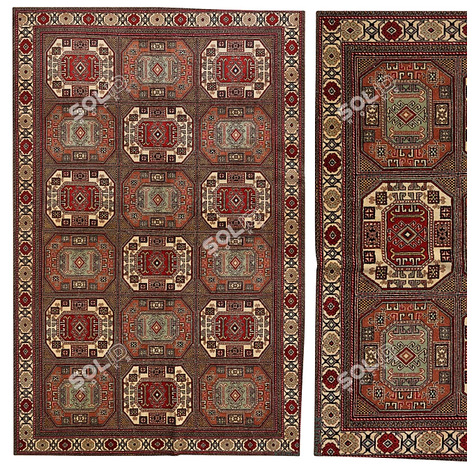 3D Max 2015: 3 Unique Carpet Designs 3D model image 1