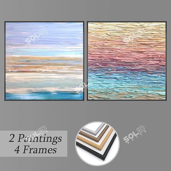 Versatile Set of Wall Paintings 3D model image 1