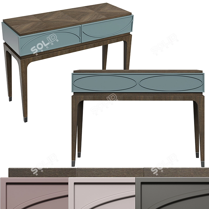Majorelle Console - Elegant and Versatile Furniture 3D model image 1