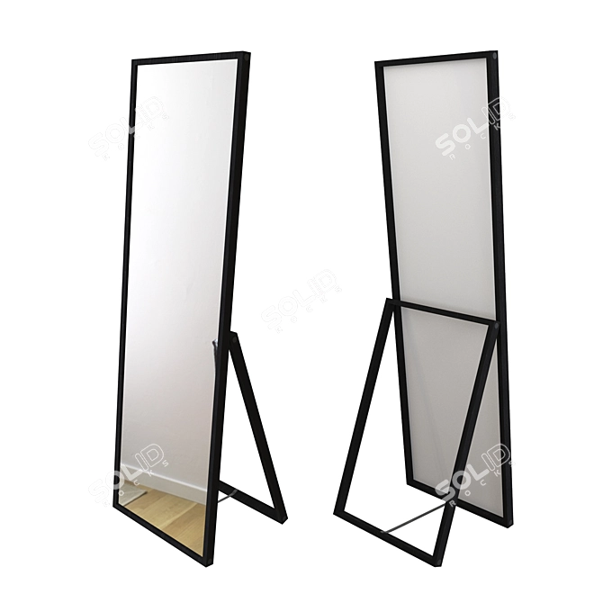 Title: Facet Slim Frame Floor Mirror 3D model image 1