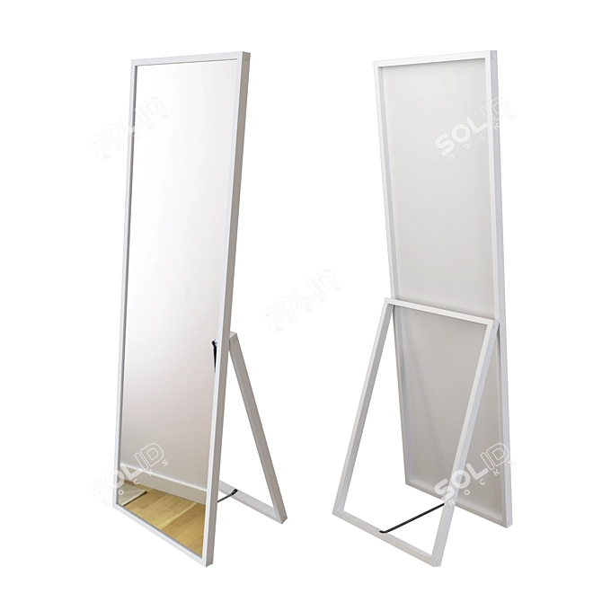 Title: Facet Slim Frame Floor Mirror 3D model image 2