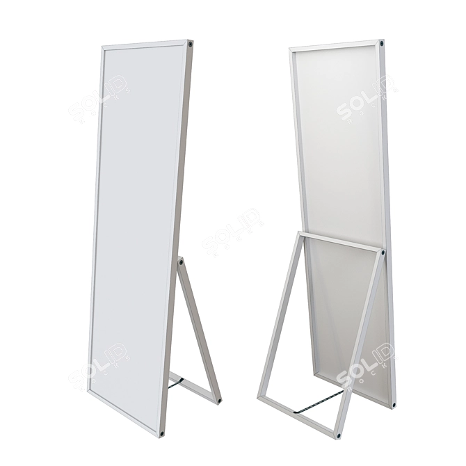 Title: Facet Slim Frame Floor Mirror 3D model image 3