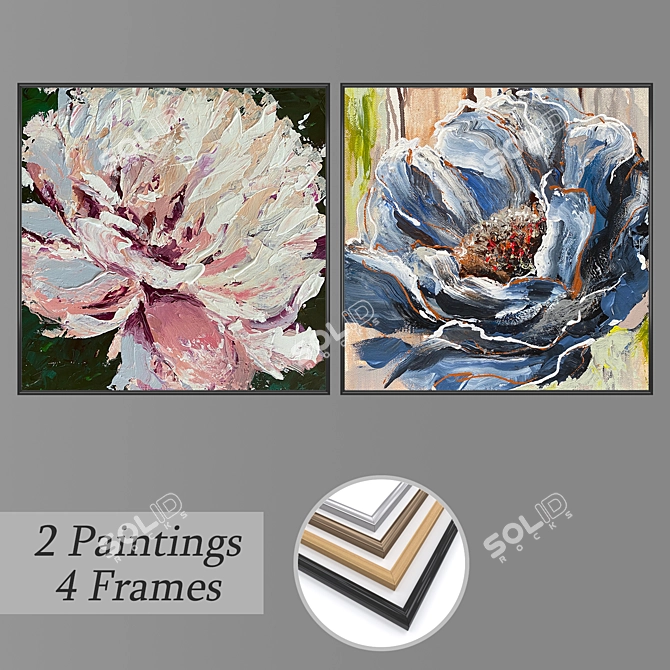 Artistic Wall Decor Set 3D model image 1