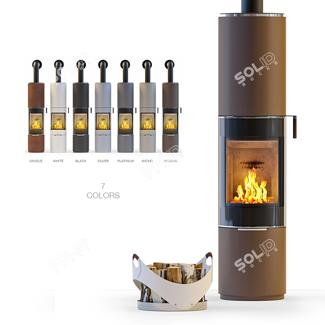 RAIS Pilar Stove - Modern and Stylish 3D model image 1