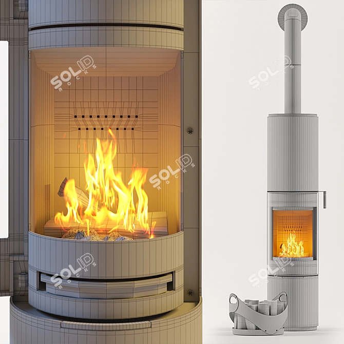 RAIS Pilar Stove - Modern and Stylish 3D model image 5