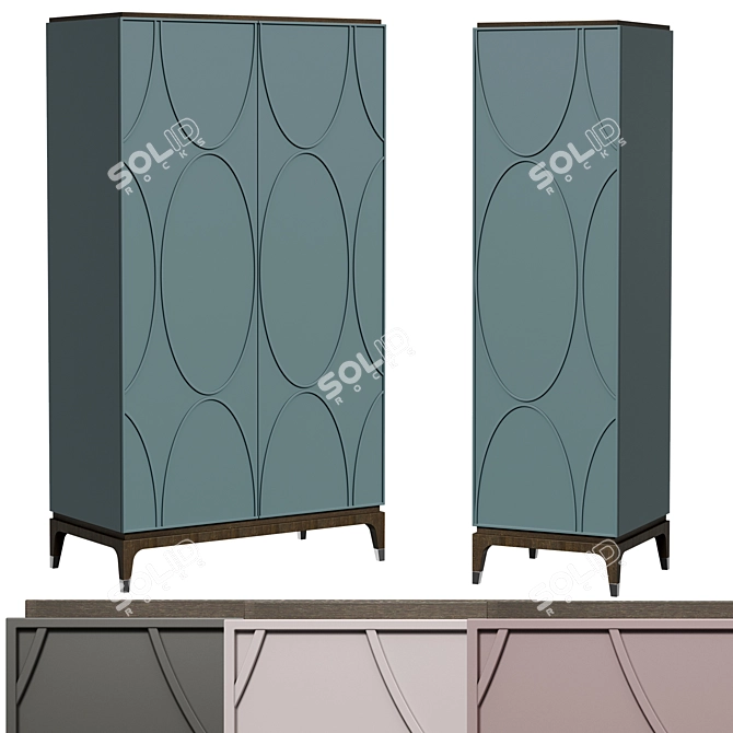 Majorelle Deluxe Wardrobe - Elegant and Functional 3D model image 1